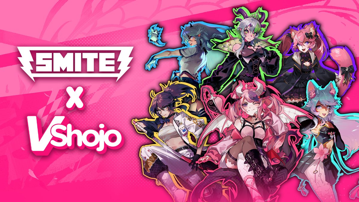 With the power of the Gods and anime on our side, we're excited to announce the SMITE x VShojo Crossover Event headed your way in the 10.5 Update! ✨Featuring✨ ⚡ironmouse🇵🇷😈💖 ⚡vei ➕ INDEFINITE HIATUS ⚡Nyatasha Nyanners 👻 ⚡🌸 Silvervale 🌸 ✈️ TCon EU | Dokomi ⚡ksonSOUCHOU🍕 ⚡Froot💀🎀