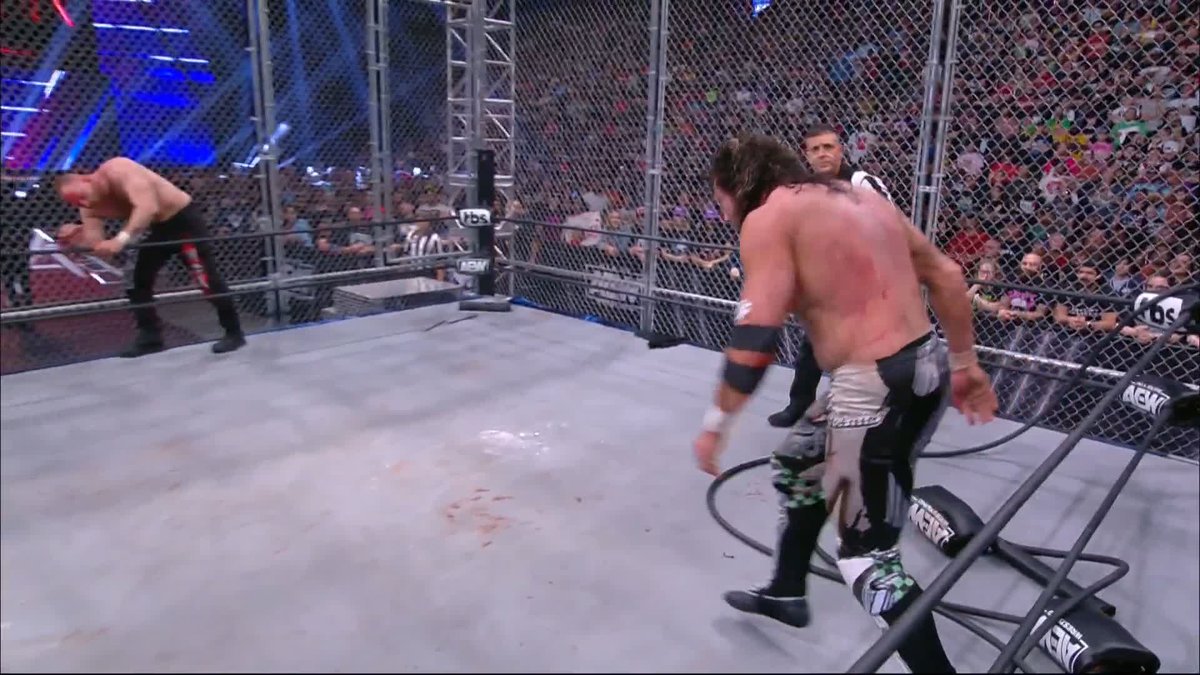 V-TRIGGER BROKE THE CAGE. @KennyOmegaManX Watch #AEWDynamite LIVE on TBS!