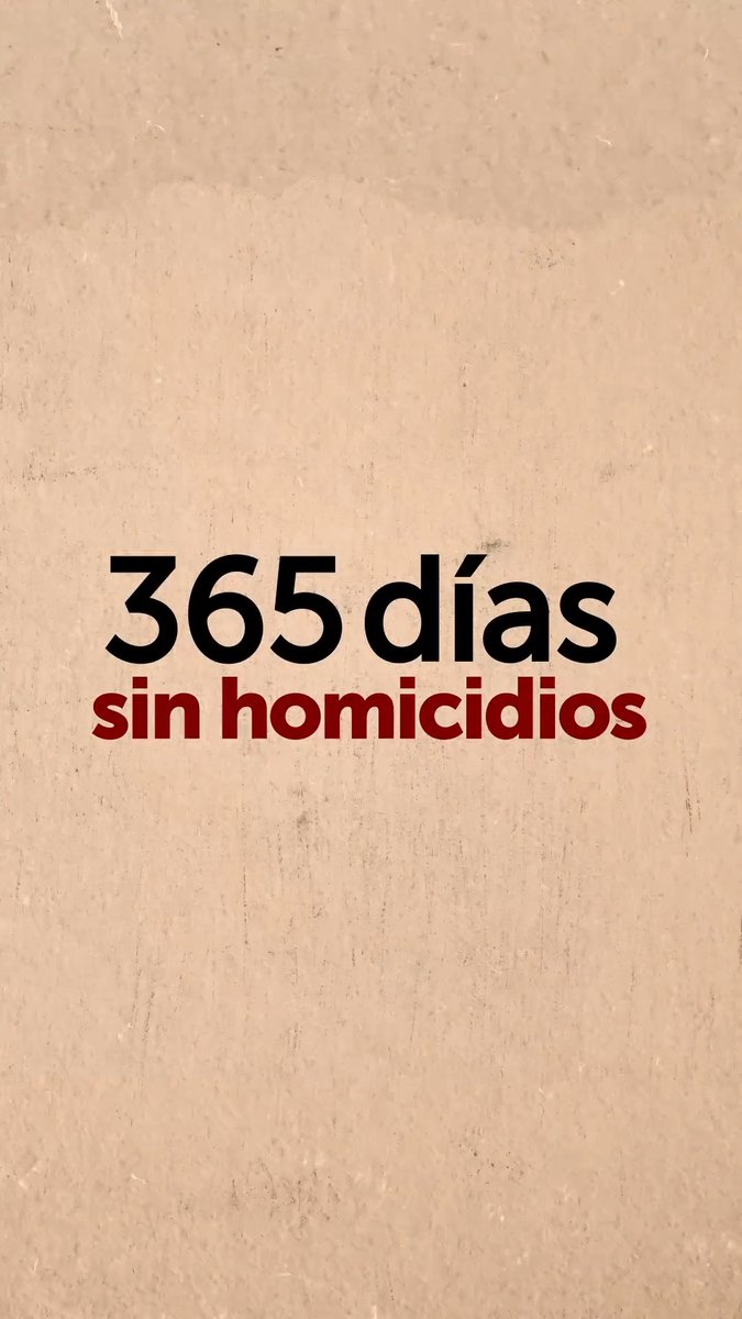 Cerramos el 10 de mayo de 2023, con 0 homicidios a nivel nacional. Con este, son 365 días sin homicidios, todo un año.