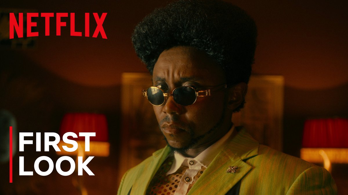 Bad meets bad: undercover detective Chili (S'dumo Mtshali) and Hyena Man (Bongile Mantsai) face off in iNumber Number: Jozi Gold. The legends Chilli and Shoes (Presley Chweneyagae) return 23 June only on Netflix.
