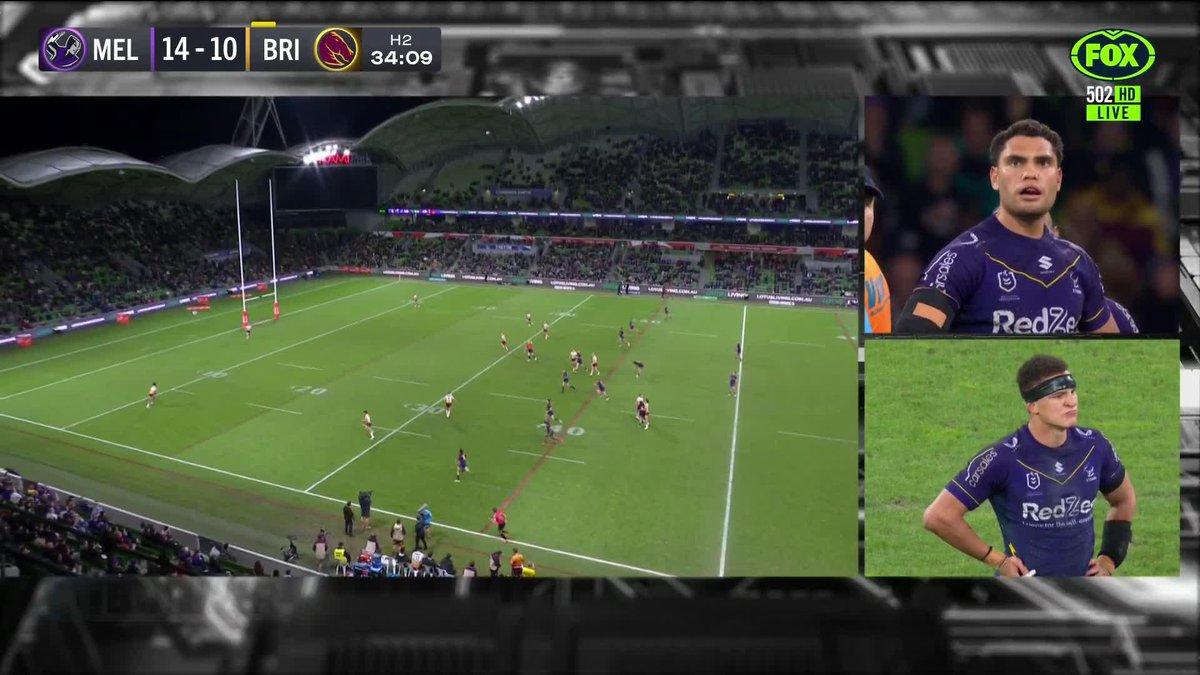 OVERTURNED. Coates is penalised and the try is overturned. We're back level. 📺 Watch #NRLStormBroncos on ch. 502 or stream on Kayo: ✍️ BLOG: 🔢 MATCH CENTRE: