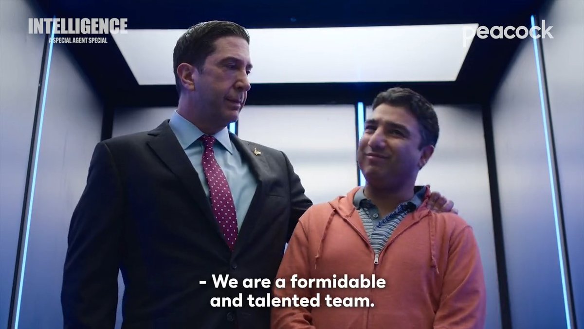 They're back (to break protocol)! #Intelligence: A Special Agent Special, starring @DavidSchwimmer and Nick Mohammed, is streaming now on Peacock.