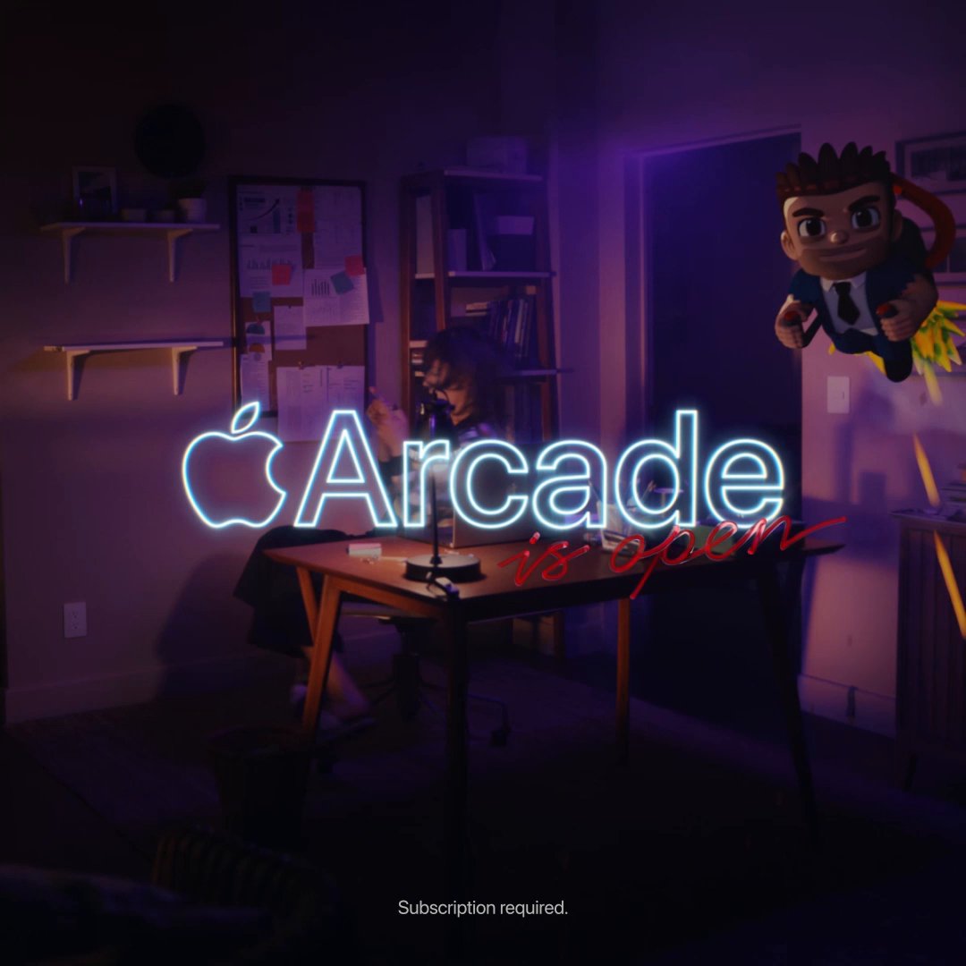 When you're in a meeting that could've been an email, Apple Arcade is open.