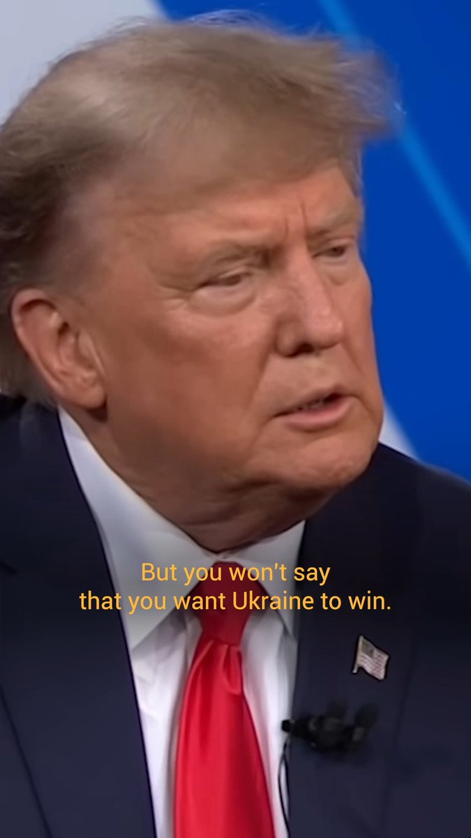 Donald Trump was asked three times if he wanted Ukraine to win the war against Russia. Three times he refused to answer.