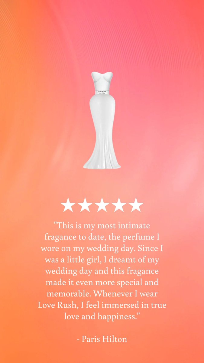 For a limited time, shop my Mother's Day sale, and fall in love with my signature scent, Love Rush 💕👰
