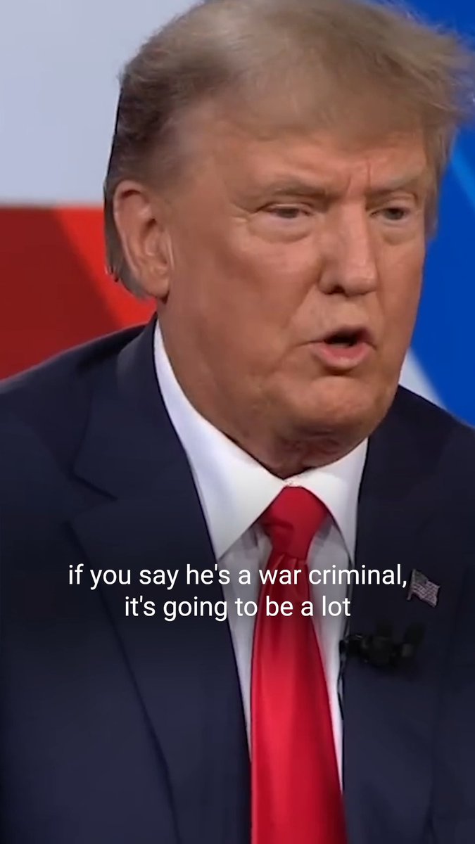 Here’s Donald Trump refusing to say whether Vladimir Putin is a war criminal.