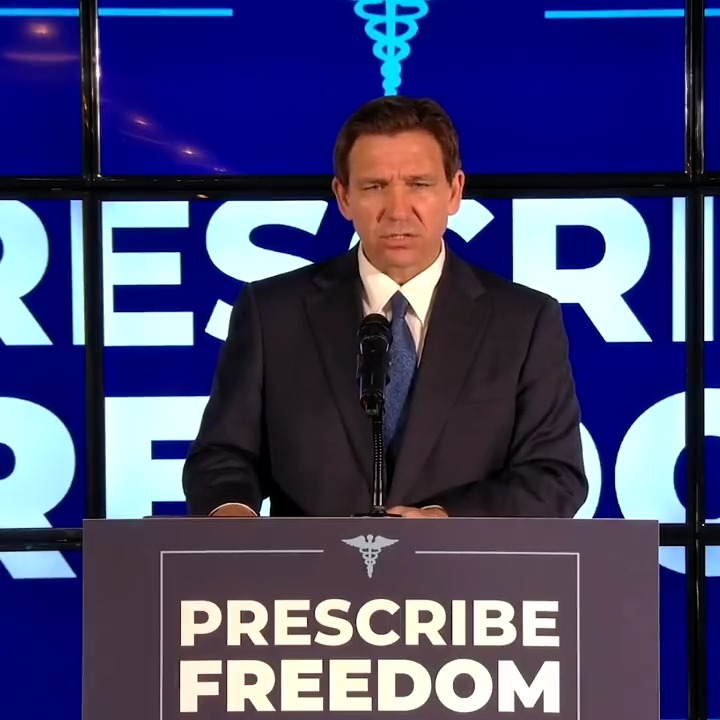 In Florida, we are protecting medical freedom of speech for physicians by allowing doctors to follow data, not political agendas. Florida rejects penalizing physicians who dissent from the official narrative.
