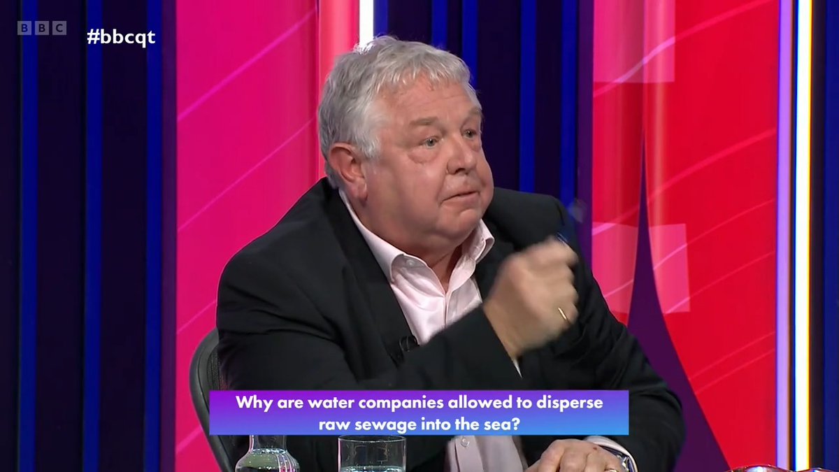 “They are playing with people's lives by putting sewage in the water. Put them behind bars, it will be solved overnight” LBC’s Nick Ferrari proposes jailing CEOs of water companies which exceed sewage overspill limits #bbcqt