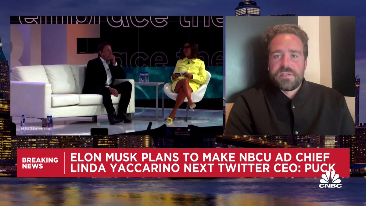 "Elon Musk has the tech what he does not have is a grasp on advertising... and [Linda Yaccarino] brings that know-how," says Dylan Byers following reports that NBCU's Head of Advertising is in talks to be the new CEO of Twitter.