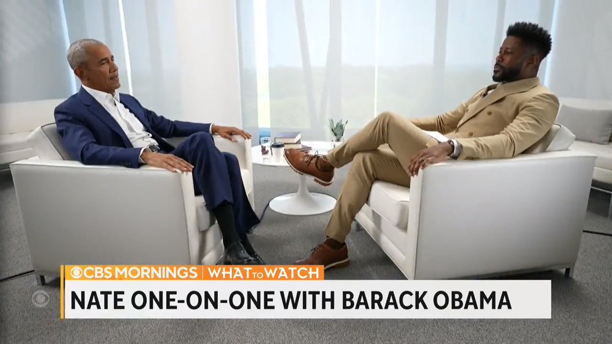 Earlier this week, @NateBurleson went to Chicago to talk with former Pres. Barack Obama about the latest My Brother's Keeper Alliance initiative, gun violence in the U.S., and what keeps him up at night. Watch their conversation Tuesday on #CBSMornings.