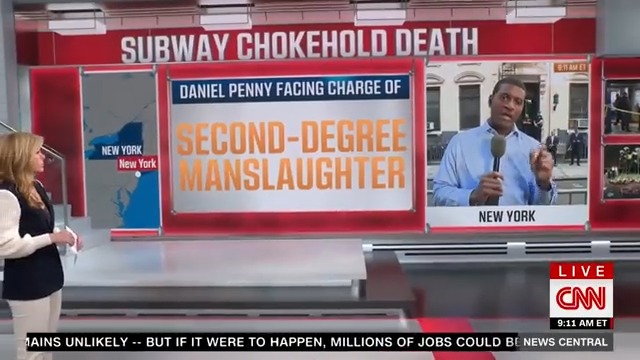 Daniel Penny, a US Marine veteran who held homeless street artist Jordan Neely in a fatal chokehold on a New York subway train earlier this month, has surrendered to police to face a second-degree manslaughter charge