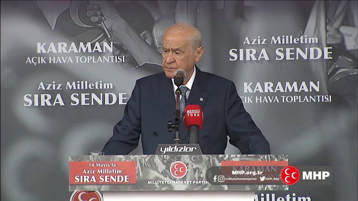 Alayı gelsin, hepsi toplanıp karşımıza dikilsin, şayet boyun eğersek, bir adım geri atarsak namerdiz. 12.05.2023 - 📍 Karaman