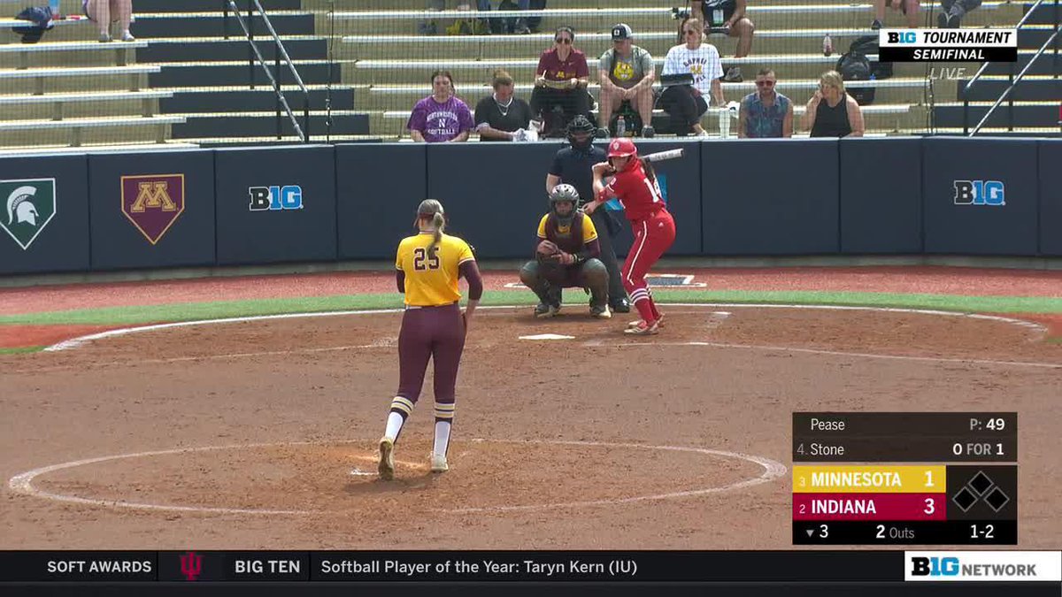 Come for the home run, stay for the bat flip 😎 #NCAASoftball x 🎥 BTN / Indiana Softball