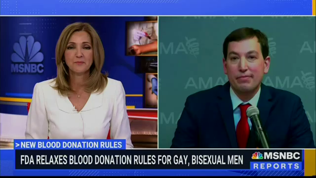 "This policy change is a real victory for three reasons: it's likely to increase the blood supply, it aligns with evidence, and it's an important step towards equity." AMA President-Elect Jesse Ehrenfeld MD MPH on U.S. FDA's removal of MSM blood donation restrictions. Chris Jansing