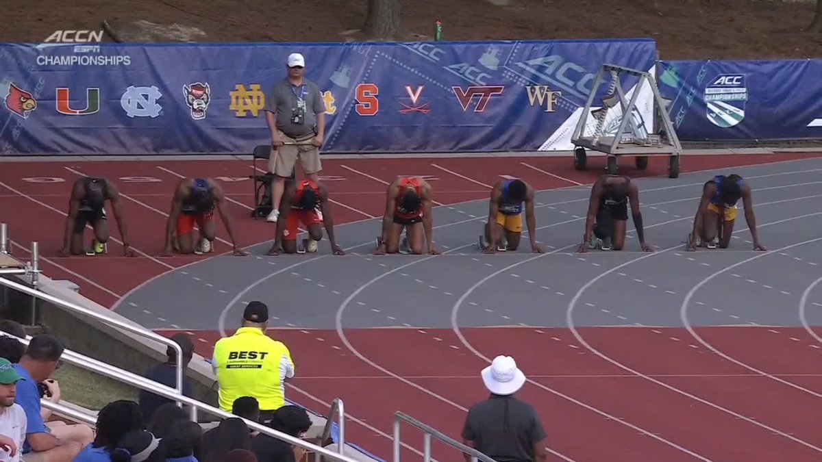 Demick Starling just ran the third-fastest 100-meter dash in UVA history posting 10.46 🔥 #GoHoos⚔️
