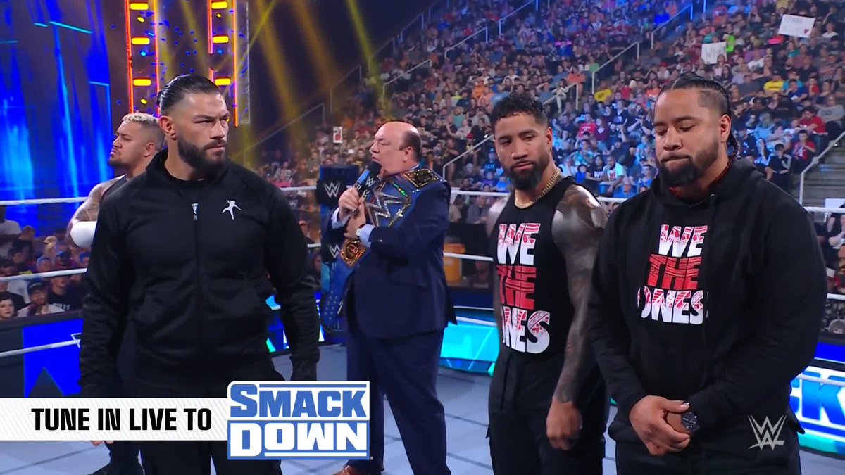 BREAKING: At #WWENOC Sami Zayn and Kevin will defend their Undisputed WWE Tag Team Titles against... Solo and Roman Reigns 😧☝️ #SmackDown