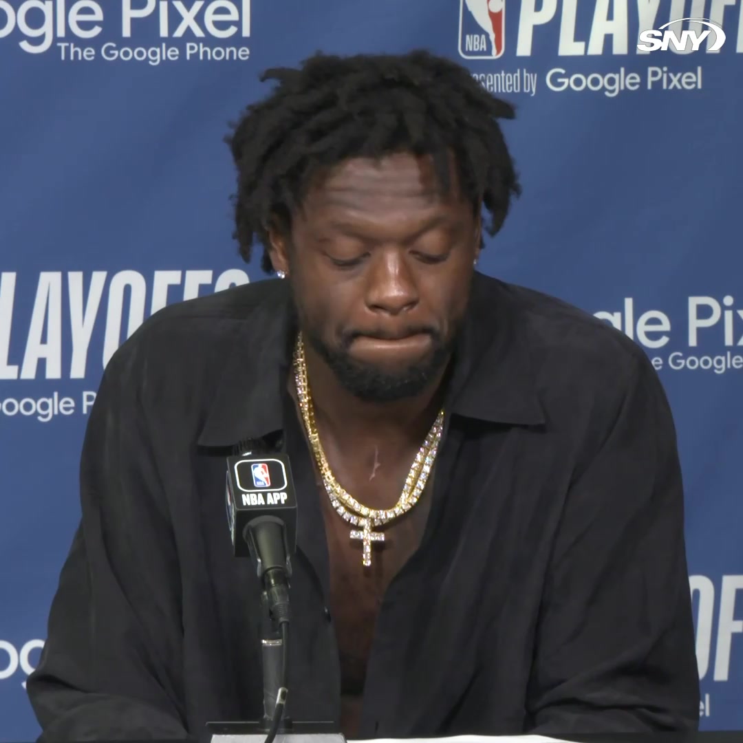 Julius Randle was asked if his ankle impacted his play at all during the series: "I'm not one to make excuses"