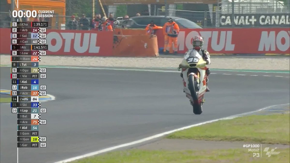 That power nap gave him a proper boost! 💪 Somkiat chantra tops #Moto2 P3 in damp conditions 🔝 #FrenchGP 🇫🇷 | #GP1000