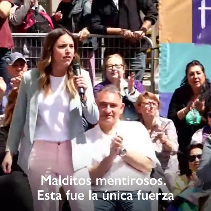 No podemos olvidar quién está siempre ahí cuando las cosas se ponen difíciles. Orgullosa de @Podemos 💜 #ValentíaParaTransformar
