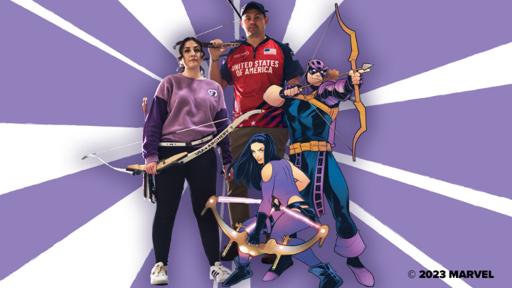 From Hawkeye fan to ace marksman. 🏹 Jess Parker takes her fandom to the next level with some help from Olympian Brady Ellison! Embrace your inner Super Hero at a USA Archery #TryArchery Event and get a custom Marvel poster: #ad