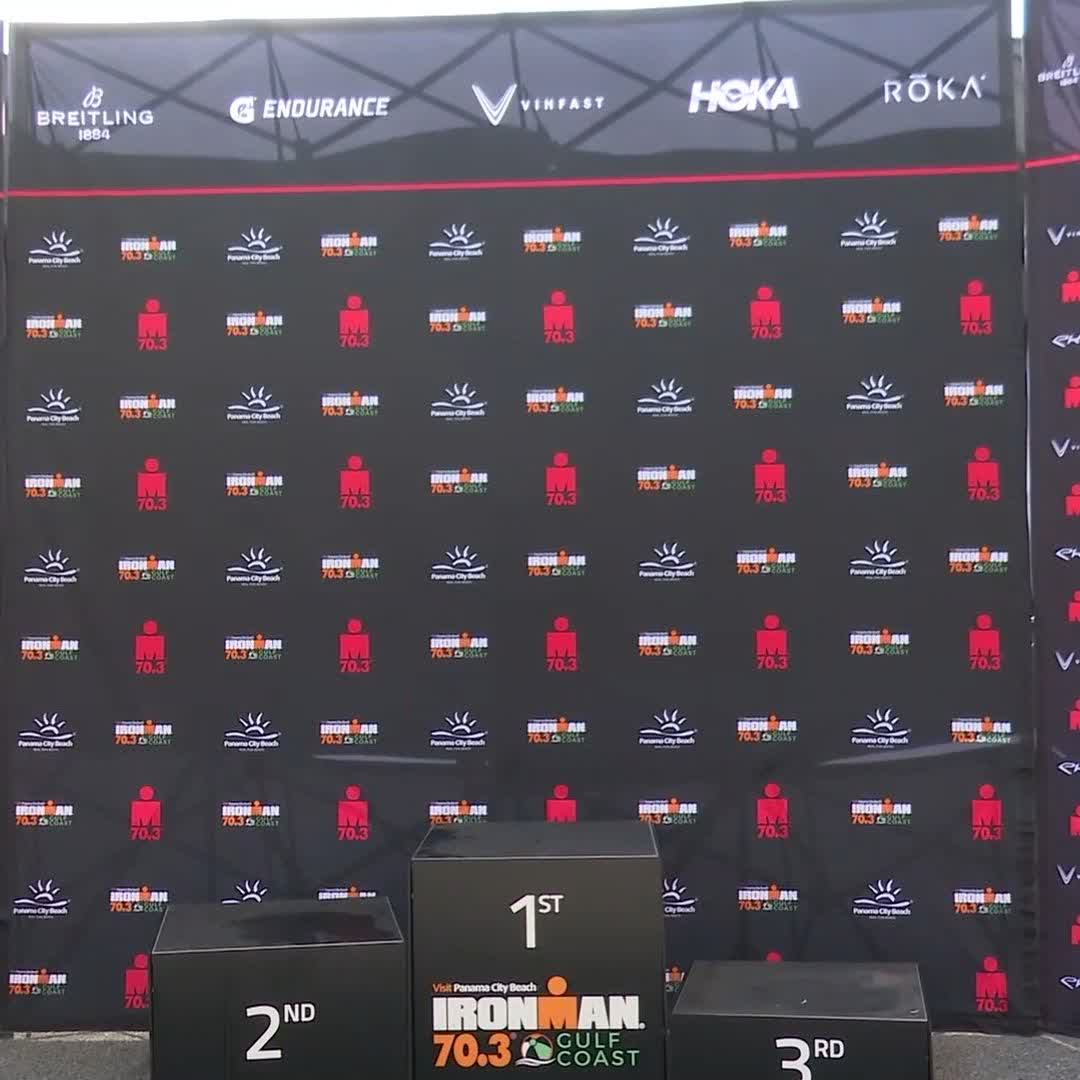 The 2023 Visit Panama City Beach IRONMAN 70.3 Gulf Coast Men's Pro Podium! 🥇 Sam Long 03:36:00 🥈 Lionel Sanders 03:39:56 🥉 Jackson Laundry 03:42:24 🎥 presented by Athletic Brewing | #IM703GulfCoast #IRONMANtri #AnythingIsPossible
