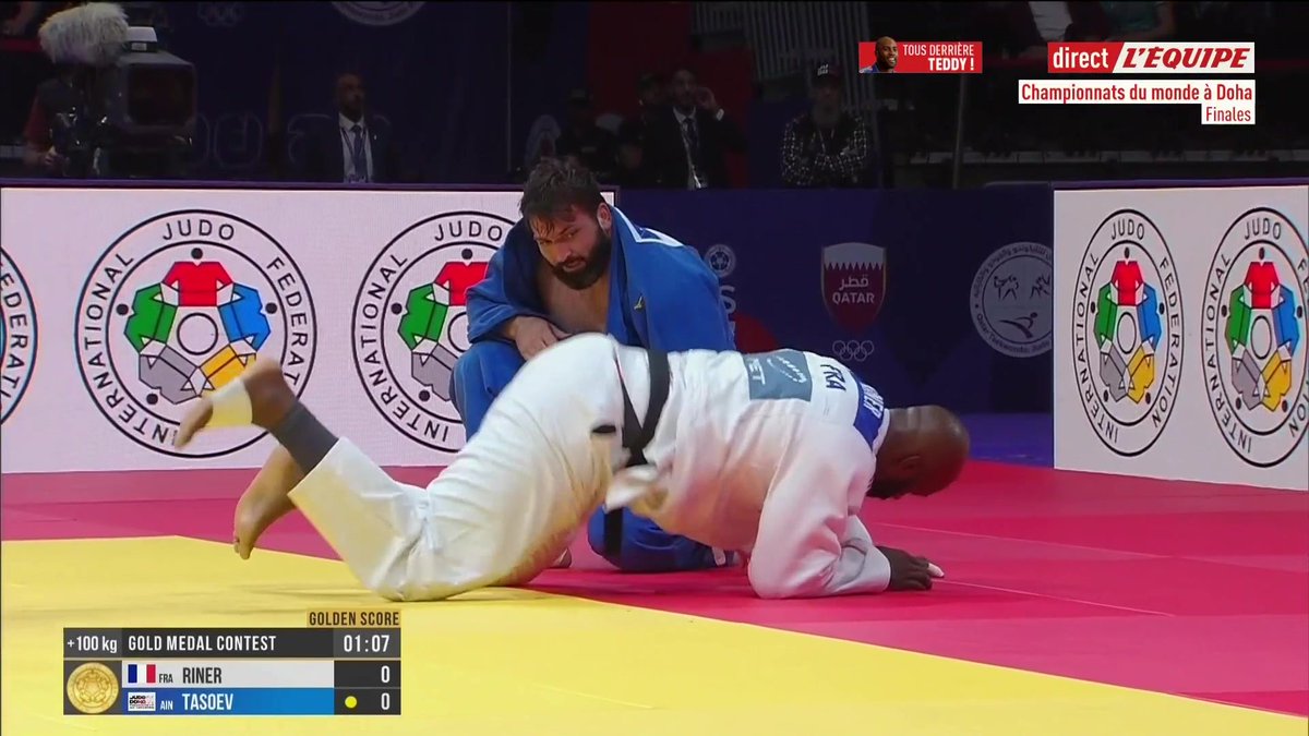 🇲🇫🥋 FLASH | Teddy #Riner est devenu champion du monde de #judo pour la 11e fois de sa carrière. 👉 Clarisse #Agbegnenou est aussi devenue championne du monde mercredi. #JudoWorlds 🎥 : la chaine L'Équipe