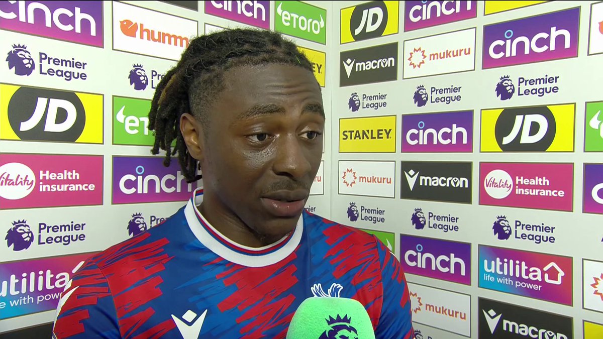 🗣️ "It was good." 😅 Eberechi Eze gives his reaction to scoring a double for Crystal Palace this afternoon