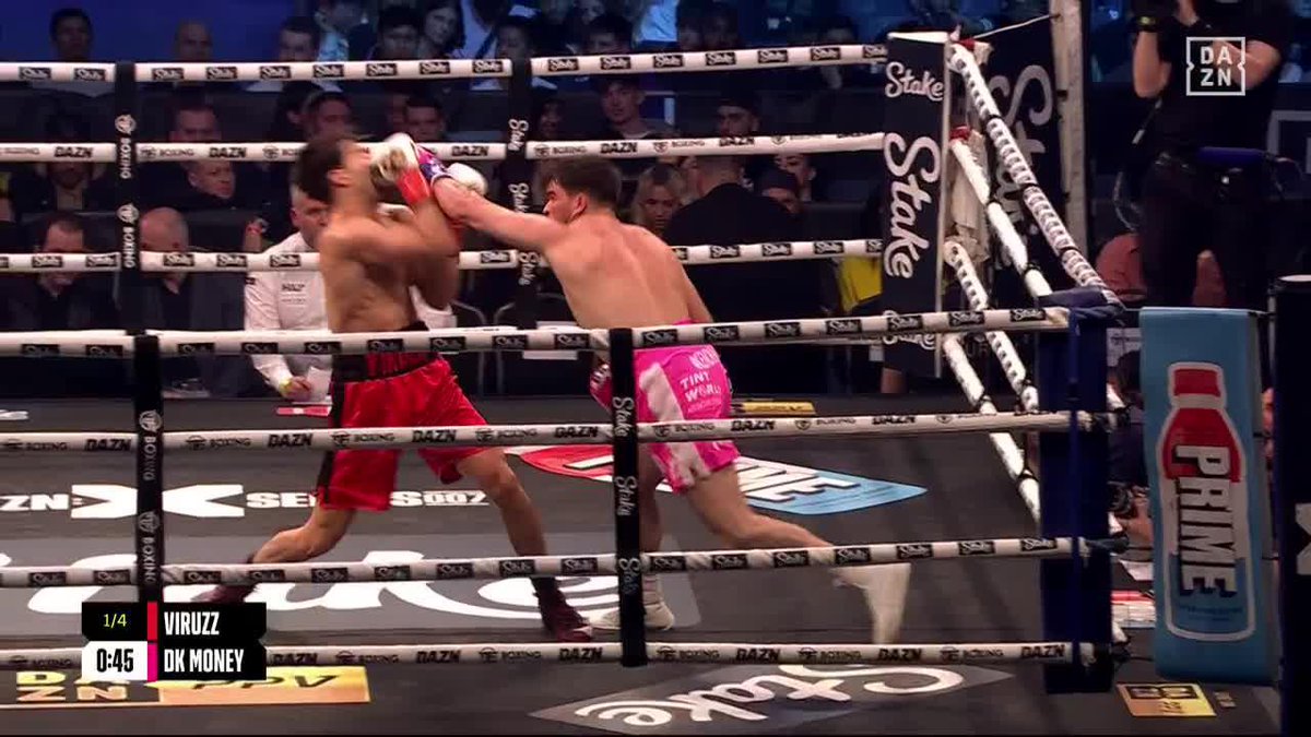 ¡UFFF! 🥵 ¡Qué izquierda de DK Money a VIRUZZ! #KSIFournier ➡️