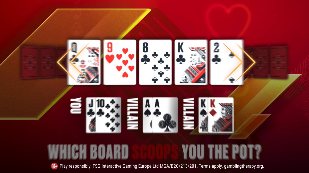 Three boards, but on which runout do you scoop the pot? Reply with [Stars ID] + #SCOOP by 18:00 CET, Sun. 20 x $5.50 tickets to be won. T&amp;Cs: