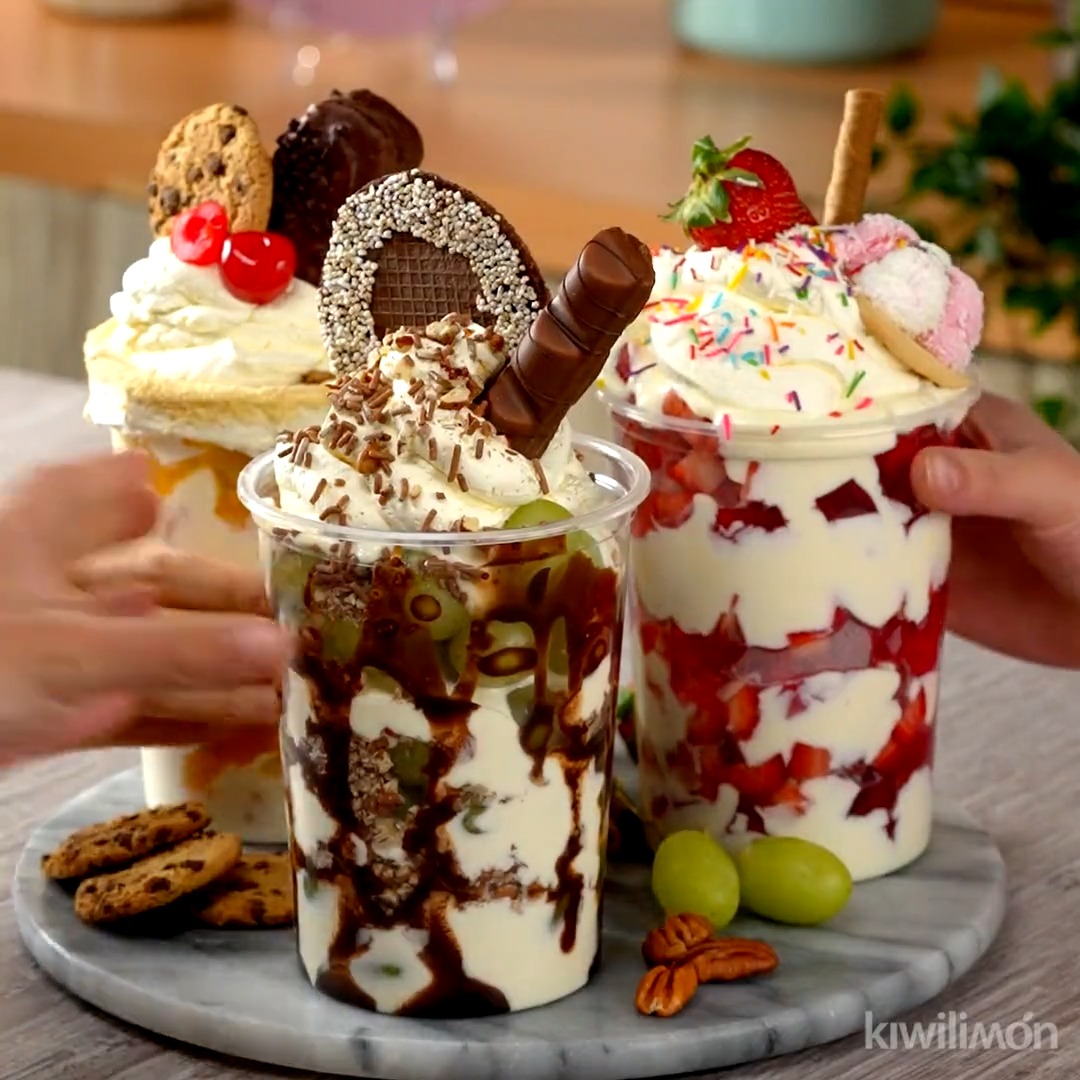 Disfruta de estos prácticos y rendidores postres de a litro, pues son opciones ideales para compartir, para una fiesta o para iniciar tu negocio Receta 👉