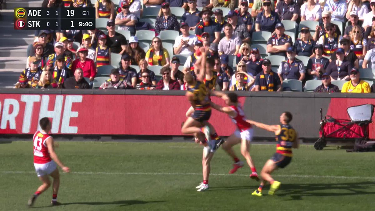 PATRICK PARNELL 🤯 Serious hangtime! #AFLCrowsSaints