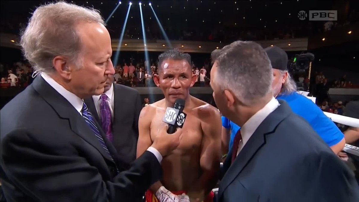 "I think it was an injustice to stop this fight." Ismael Barroso with strong feelings on the stoppage. #RomeroBarroso