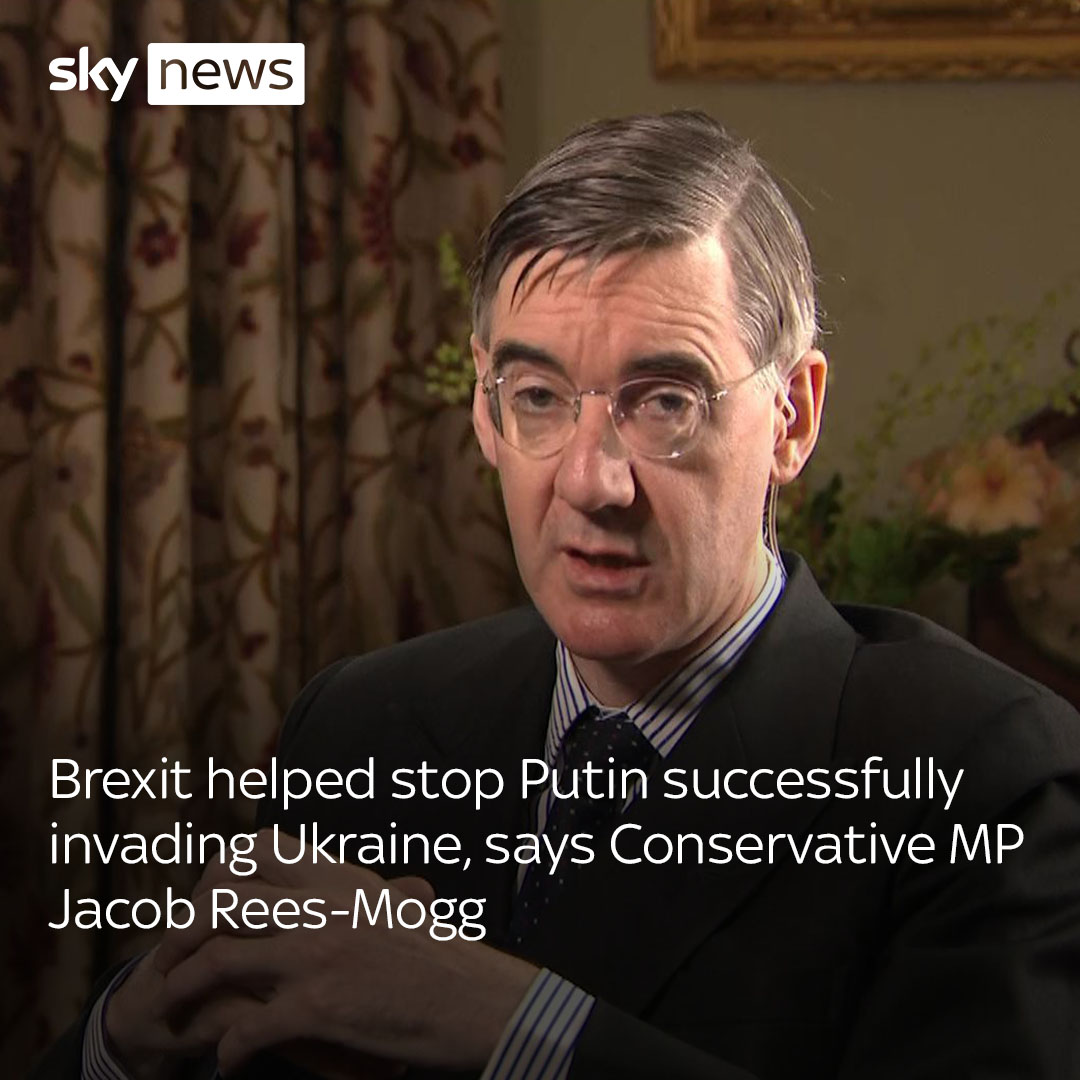 Conservative MP Jacob Rees-Mogg says he thinks Putin would "probably have invaded Ukraine successfully if the UK had been bound in by the requirement of sincere cooperation"