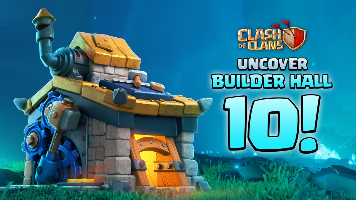 Get ready for Builder Hall 10! Upgrade your defenses to level 10, unlock a new Defense, the X-Bow, as well as a brand new Troop when you upgrade your Builder Barracks to level 12: the Electrofire Wizard! ⚡🔥
