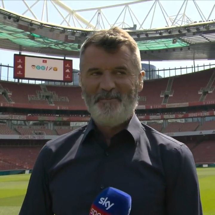 Patrick Vieira reminding Roy Keane about the time Arsenal won the Premier League title at Old Trafford. 😂👑 #afc