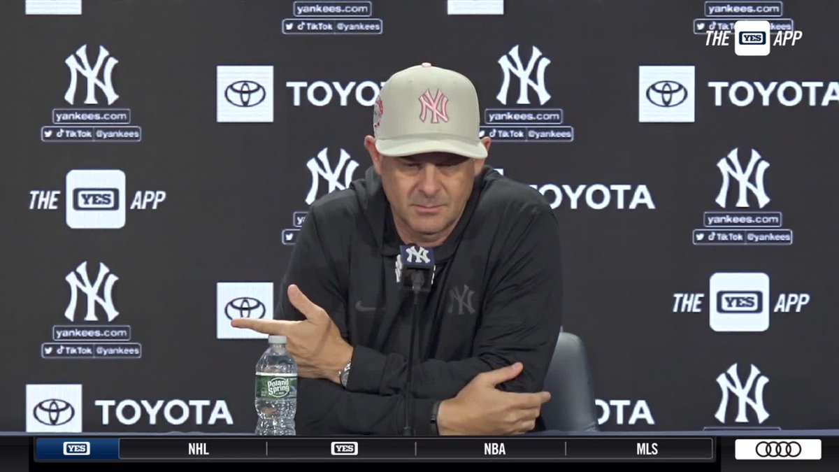 Yankees manager Aaron Boone provides updates on Luis Severino, Oswald Peraza, and Aaron Hicks.