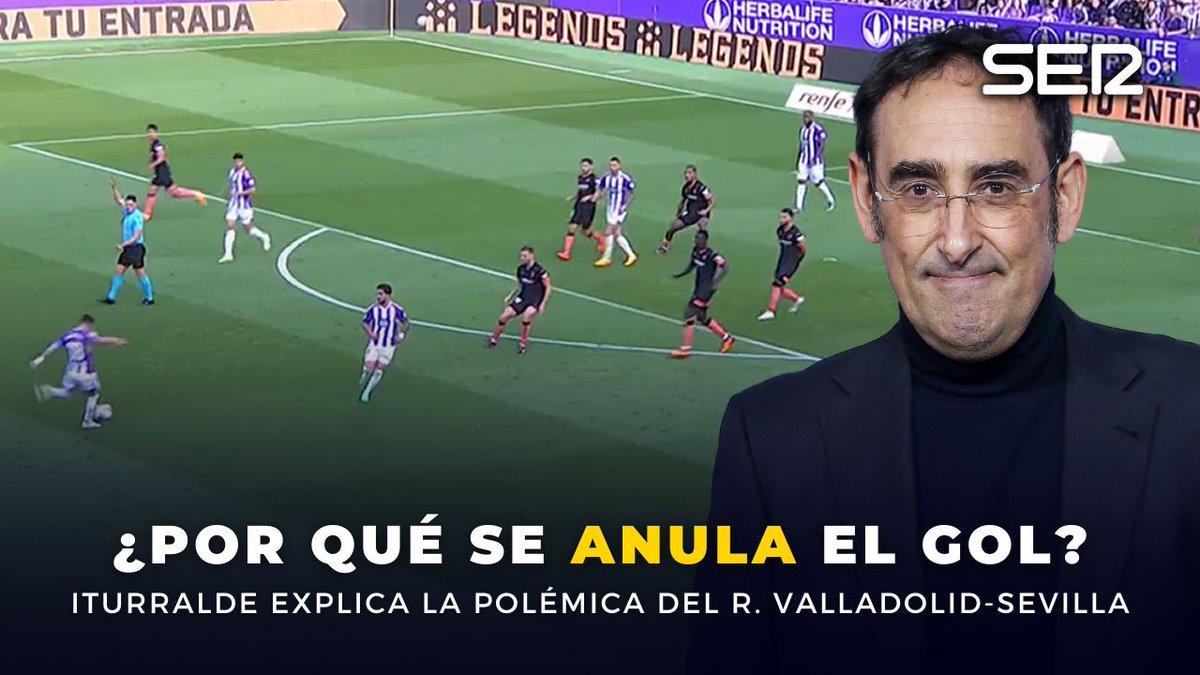 ⚠️⚽️ Eduardo Iturralde sobre el gol anulado a Escudero en el #RealValladolidSevillaFC por pitar el descanso ✅ "Está BIEN ANULADO" ✋🏽 "Se sacó el córner el Valladolid, hubo un remate y un depeje por lo tanto está BIEN ARBITRADO"