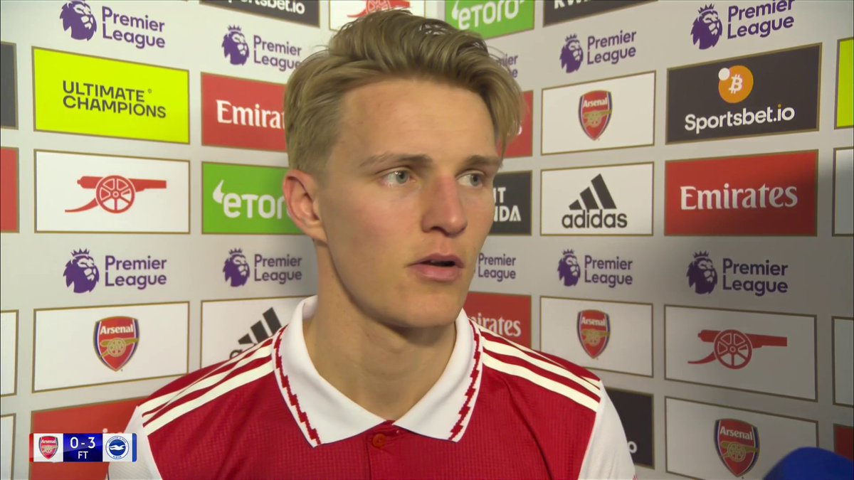 "It's not a good feeling at the moment" 🙁 Martin Odegaard admits it feels like there is 'no hope' for Arsenal to win the Premier League title this year now 👇