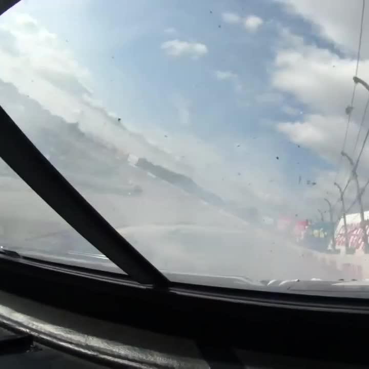 We ride with Kyle Larson.