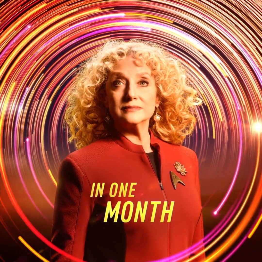 In one month, please report back to the Enterprise for #StarTrek #StrangeNewWorlds Season 2. Who's excited to see Carol Kane join the crew?