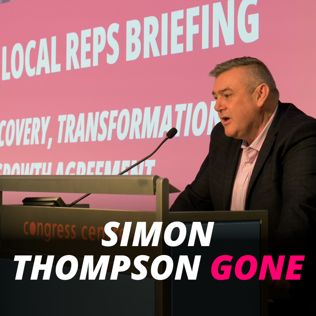 Acting Deputy General Secretary, Andy Furey, on Simon Thompsons departure.