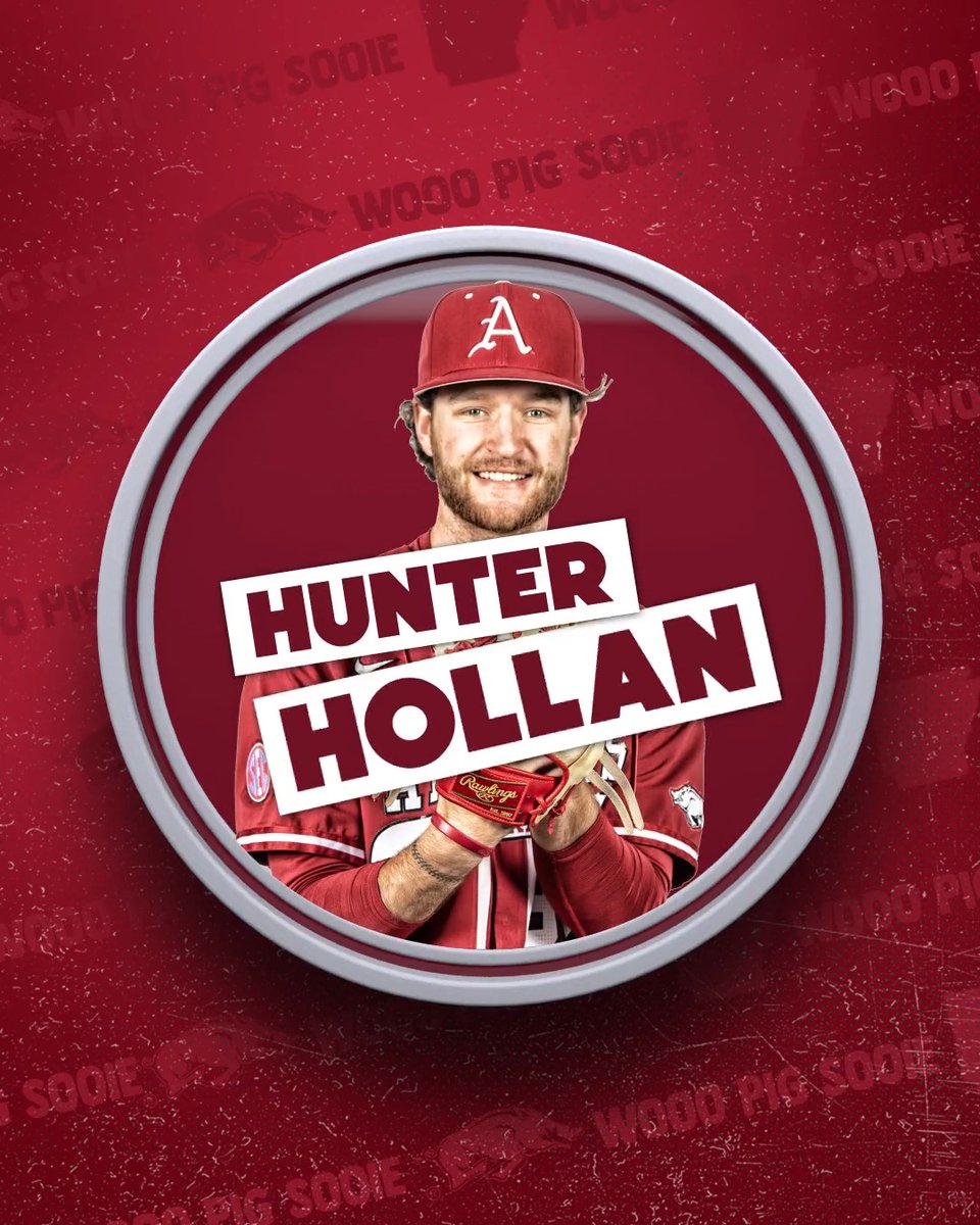 #SECBSB Weekly Honors Pitcher of the Week Hunter Hollan • Arkansas Baseball 🔗