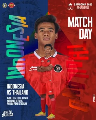 Satu langkah menuju puncak tertinggi! โญ Tim U-22 Indonesia akan melakoni laga final kontra Thailand pada gelaran SEA Games 2023, malam ini. Tuntaskan, Garuda Nusantara! ๐ฆ
#KitaGaruda #TimnasDay
