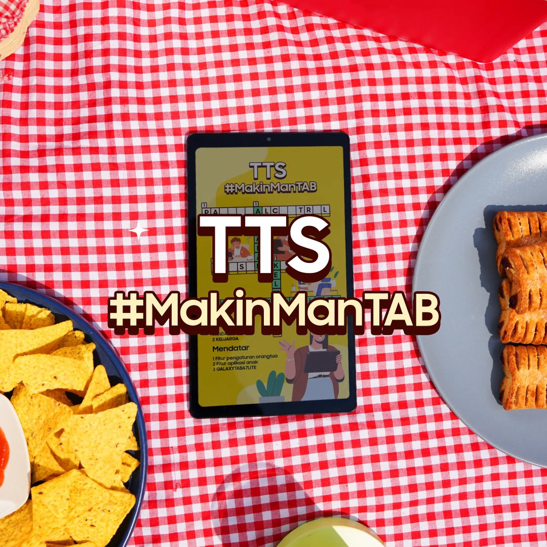 Hayoo, ada yang bisa tebak TTS #MakinManTAB ini? Reply/quote jawabannya ya! Psst, ada uang digital total Rp 600K buat 3 pemenang! Jangan lupa pakai hashtag #GalaxyTabA7Lite #TTSManTAB 👍🏻