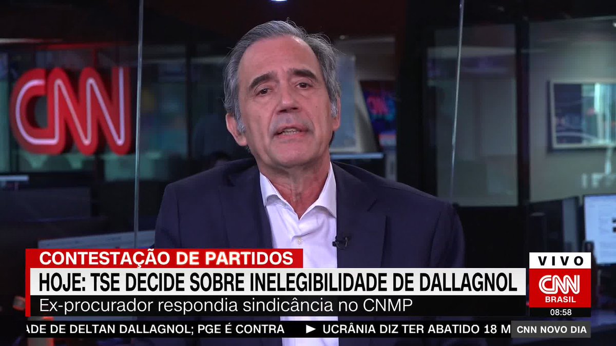 O comentarista da CNN Marco Antonio Villa analisou a ação no Tribunal Superior Eleitoral (TSE) contra Deltan Dallagnol (Podemos-PR) e Sergio Moro (União Brasil-PR). Para Villa, a ação não se trata de uma perseguição política, mas sim de Justiça. #CNNNovoDia