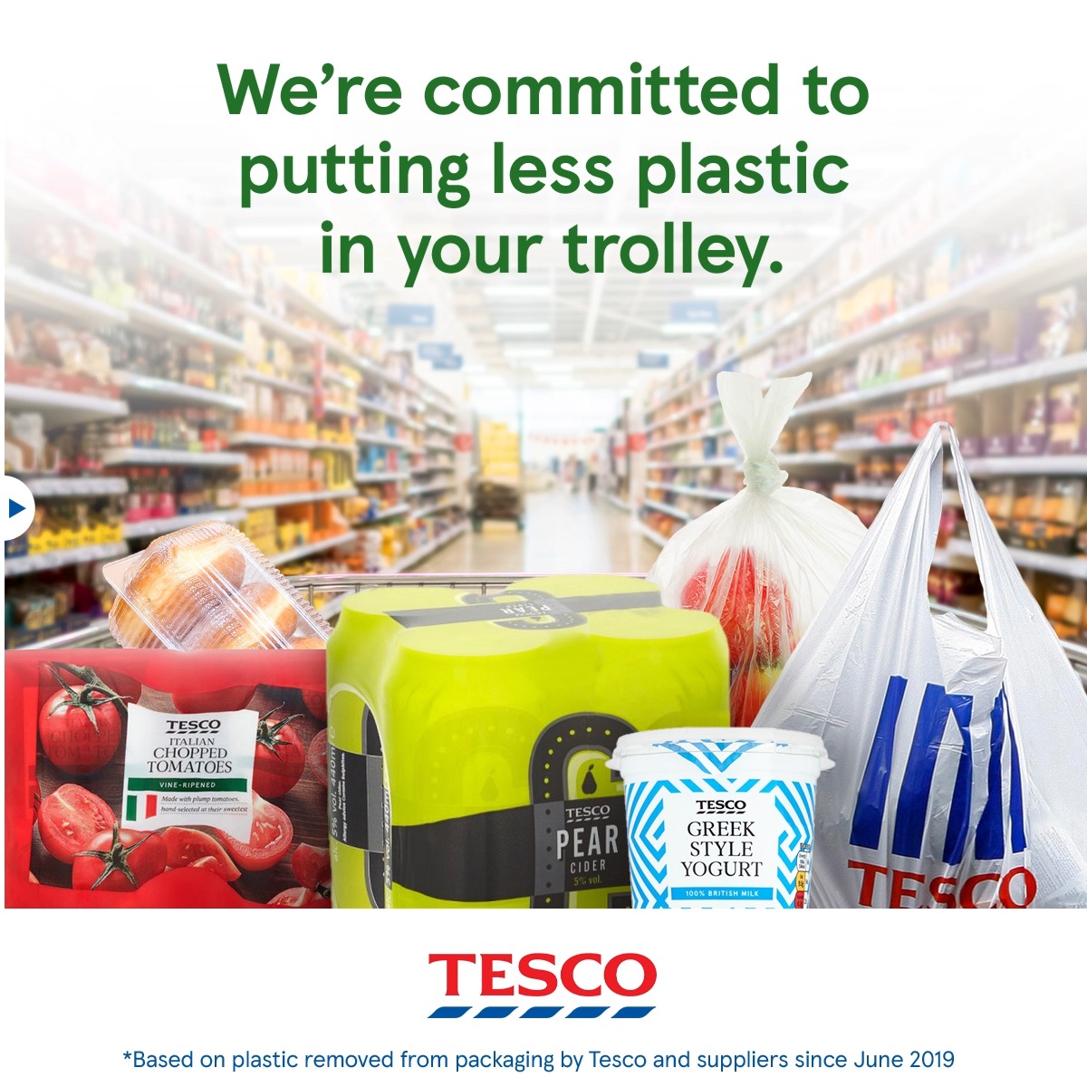 We’re always looking for ways to reduce the amount of plastic we use. So far, we’ve removed 2bn pieces and we’re working to make it 5bn by 2025. That means less plastic in your shop, but with the same great Tesco products. #EveryLittleHelps