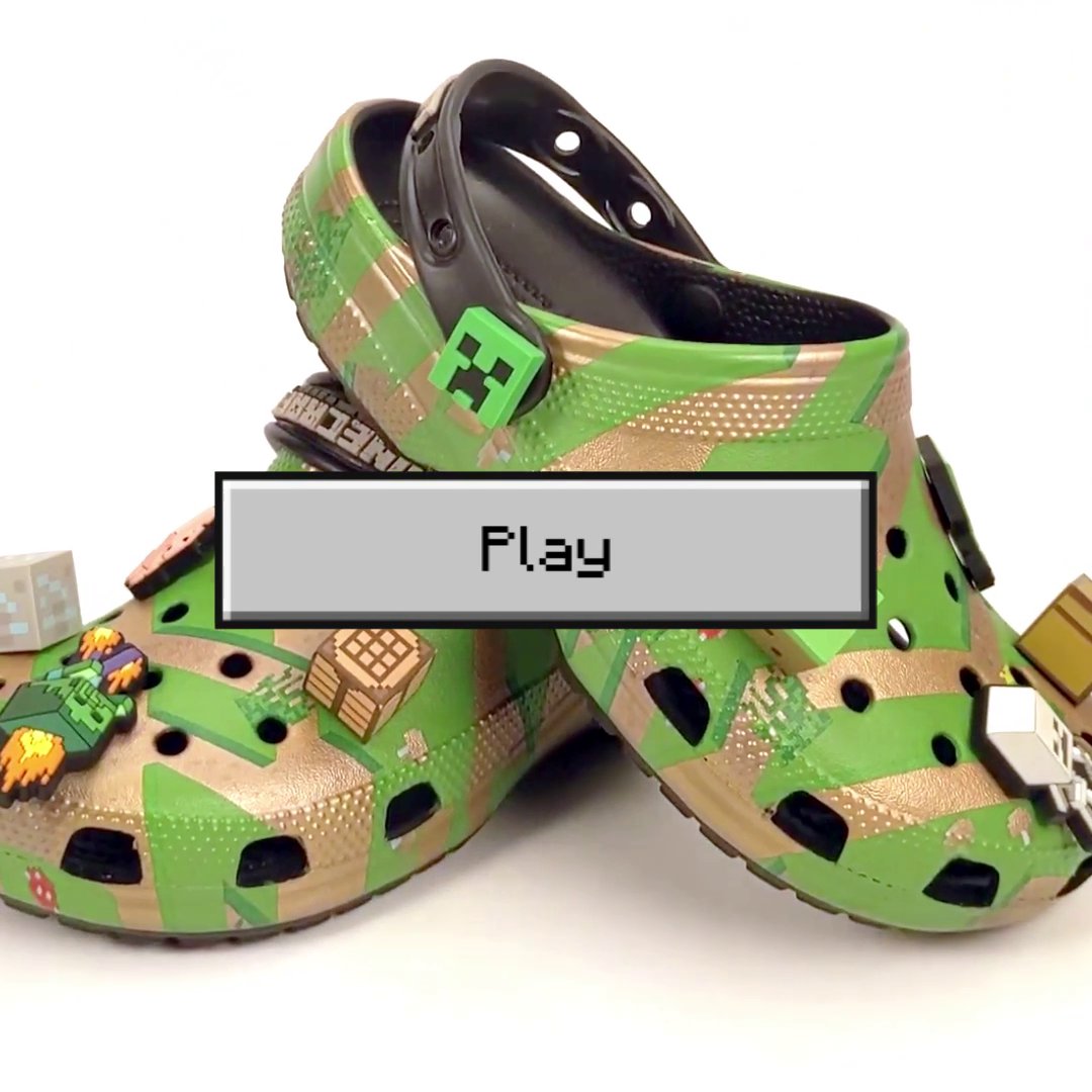 Scan any Minecraft X Crocs clogs to unlock the new AR games! #MinecraftXCrocs