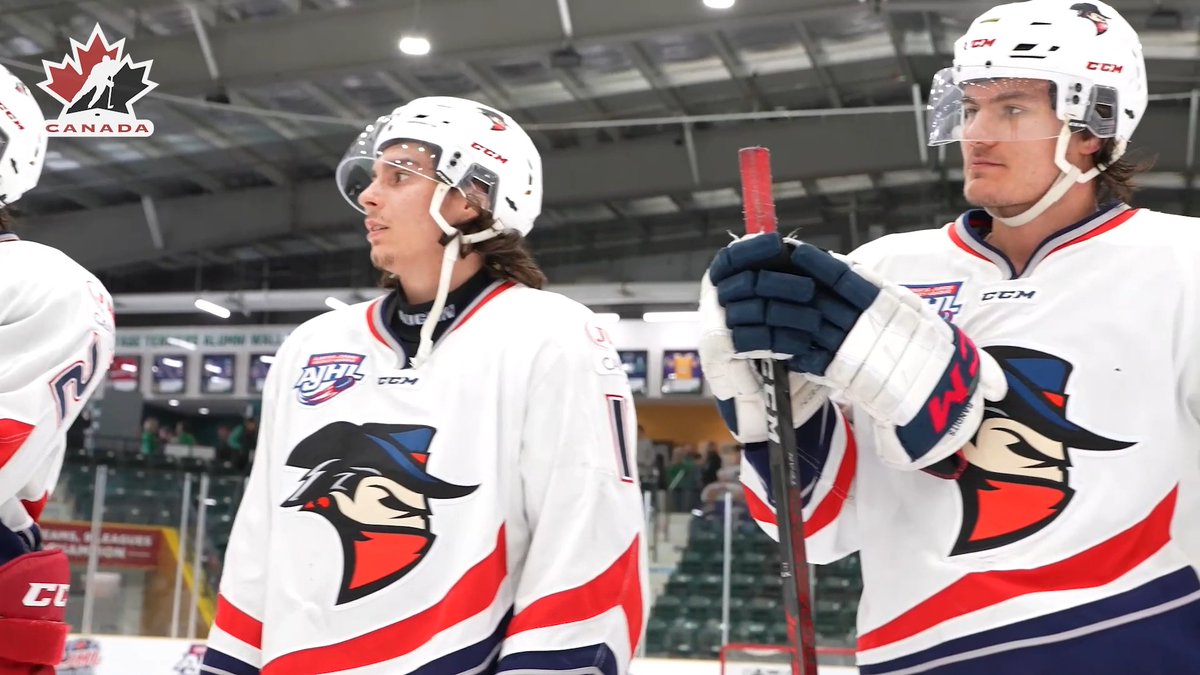 From 🇺🇦➡️🇨🇦, Danylo Korzhyletskyi and Mikhail Simchuk are thriving with the Brooks Bandits. WATCH FULL VIDEO ⏩ #CentennialCup | CJHL