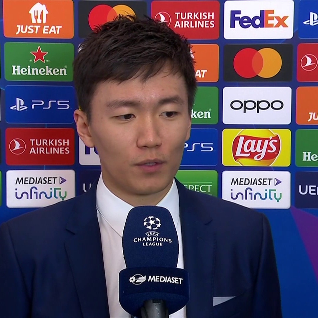 🗣️ "Lukaku told me 'we're going to the final' at the beginning of the season!" 😅 Inter Milan owner Steven Zhang reacts as his club reach the Champions League Final for the first time in 13 years 🏆