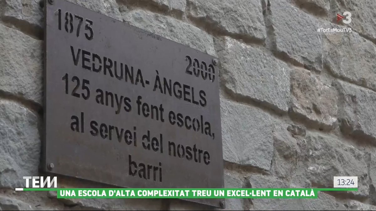 🔴 Una escola d’alta complexitat treu un excel·lent en català a les proves de competències bàsiques. És l’escola Vedruna-Àngels del Raval de Barcelona, on només 1 de cada 10 alumnes parla català a casa #TotEsMouTV3 ▶